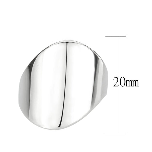 TK3801 - High polished (no plating) Stainless Steel Ring with NoStone in No Stone-1