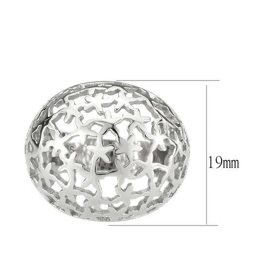 TK3802 - High polished (no plating) Stainless Steel Ring with NoStone in No Stone-1