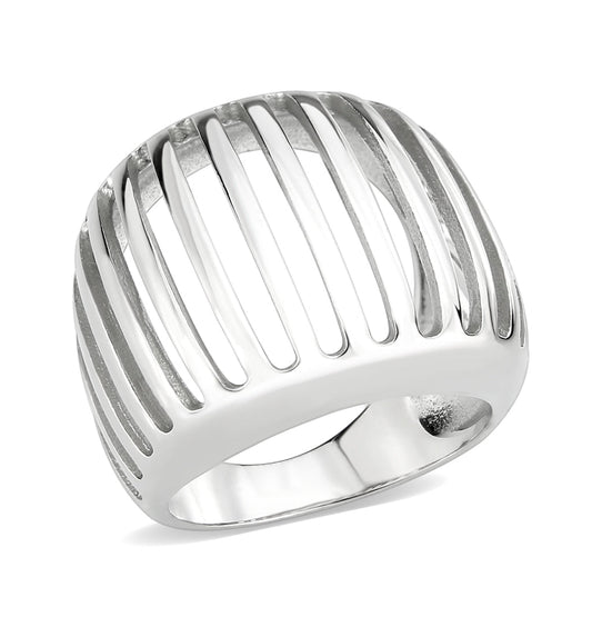 TK3805 - High polished (no plating) Stainless Steel Ring with NoStone in No Stone-0