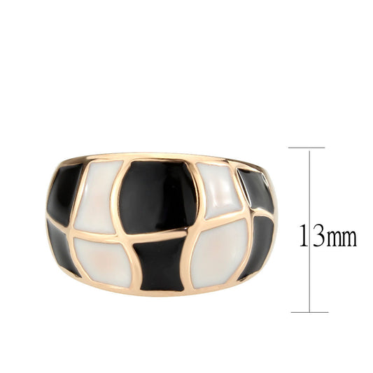 TK3827 - IP Rose Gold(Ion Plating) Stainless Steel Ring with NoStone in No Stone-1