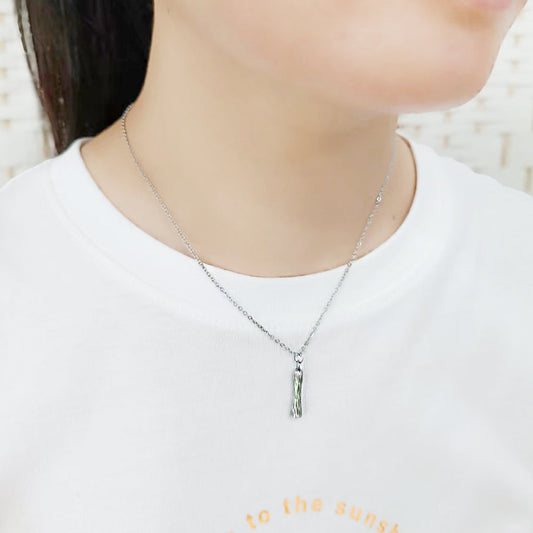 TK3853I High Polished Stainless Steel Chain Initial Pendant - Letter I-1