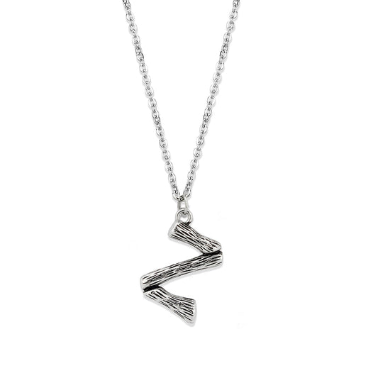 TK3853Z High Polished Stainless Steel Chain Initial Pendant - Letter Z-0