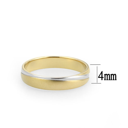 TK3918 - Two Tone IP Gold (Ion Plating) Stainless Steel Ring with NoStone in No Stone-1