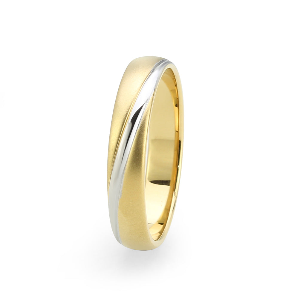 TK3918 - Two Tone IP Gold (Ion Plating) Stainless Steel Ring with NoStone in No Stone-3