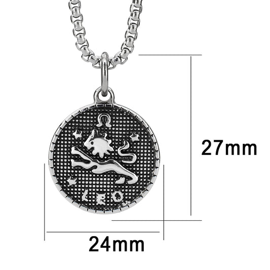 TK3921 - High polished (no plating) Stainless Steel Chain Pendant with NoStone in No Stone-0