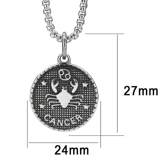 TK3923 - High polished (no plating) Stainless Steel Chain Pendant with NoStone in No Stone-0