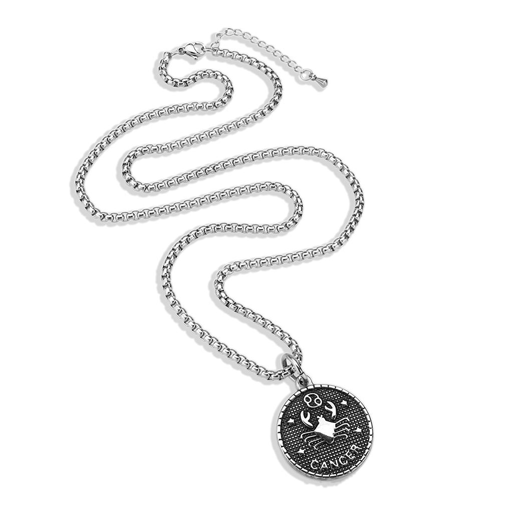 TK3923 - High polished (no plating) Stainless Steel Chain Pendant with NoStone in No Stone-3