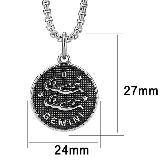 TK3924 - High polished (no plating) Stainless Steel Chain Pendant with NoStone in No Stone-0