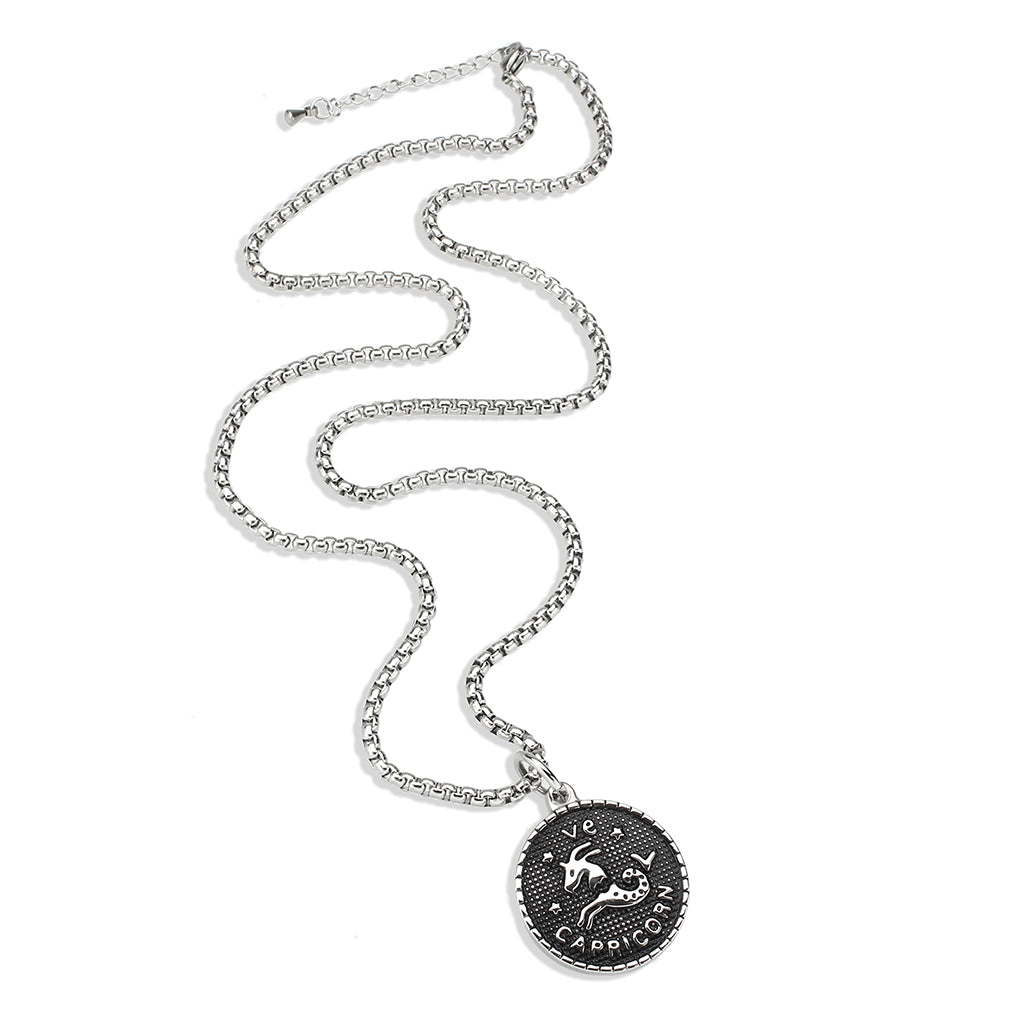 TK3929 - High polished (no plating) Stainless Steel Chain Pendant with NoStone in No Stone-3