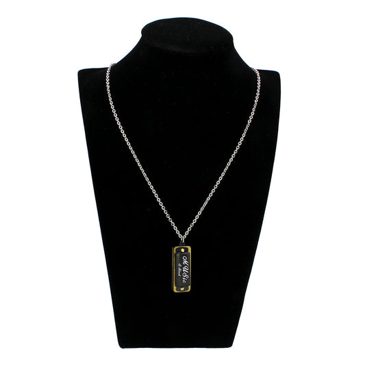TK3936 - Two Tone IP Gold (Ion Plating) Stainless Steel Chain Pendant with NoStone in No Stone-1