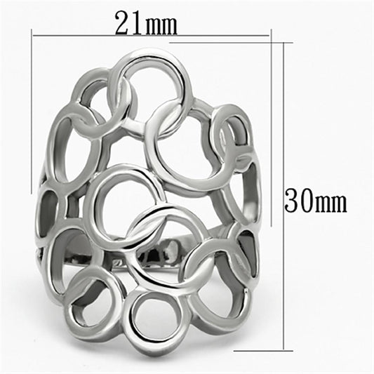 TK939 - High polished (no plating) Stainless Steel Ring with No Stone-1