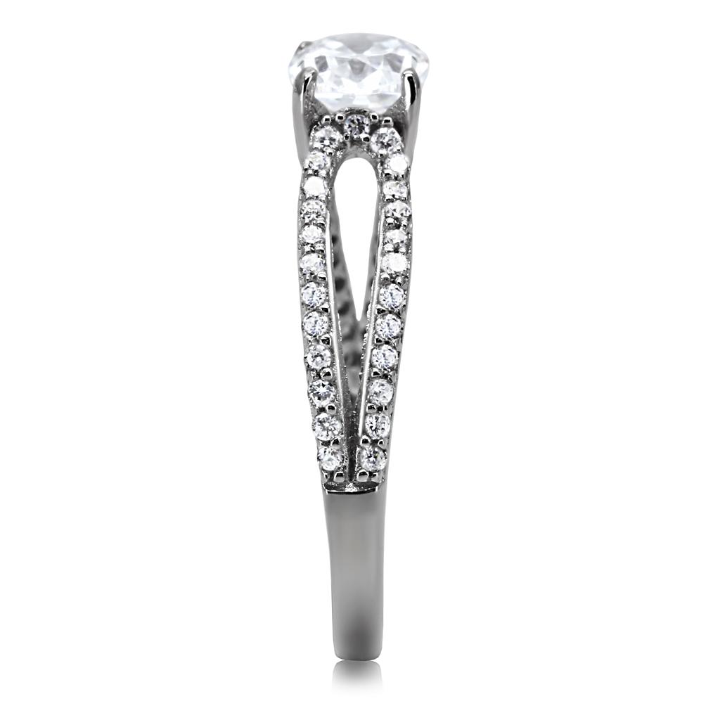 TS029 - Rhodium 925 Sterling Silver Ring with AAA Grade CZ in Clear-4