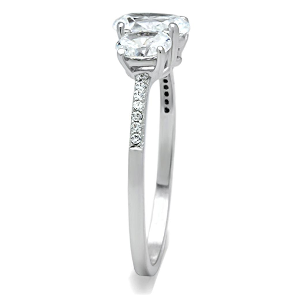 TS049 - Rhodium 925 Sterling Silver Ring with AAA Grade CZ in Clear-3