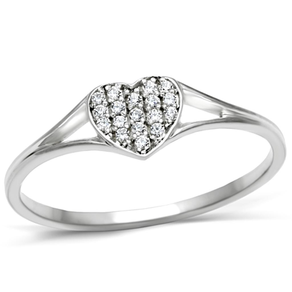 TS073 - Rhodium 925 Sterling Silver Ring with AAA Grade CZ in Clear-4