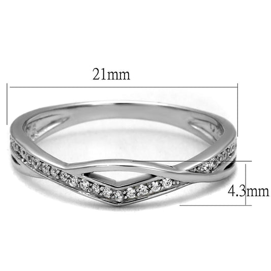 TS471 - Rhodium 925 Sterling Silver Ring with AAA Grade CZ in Clear-1