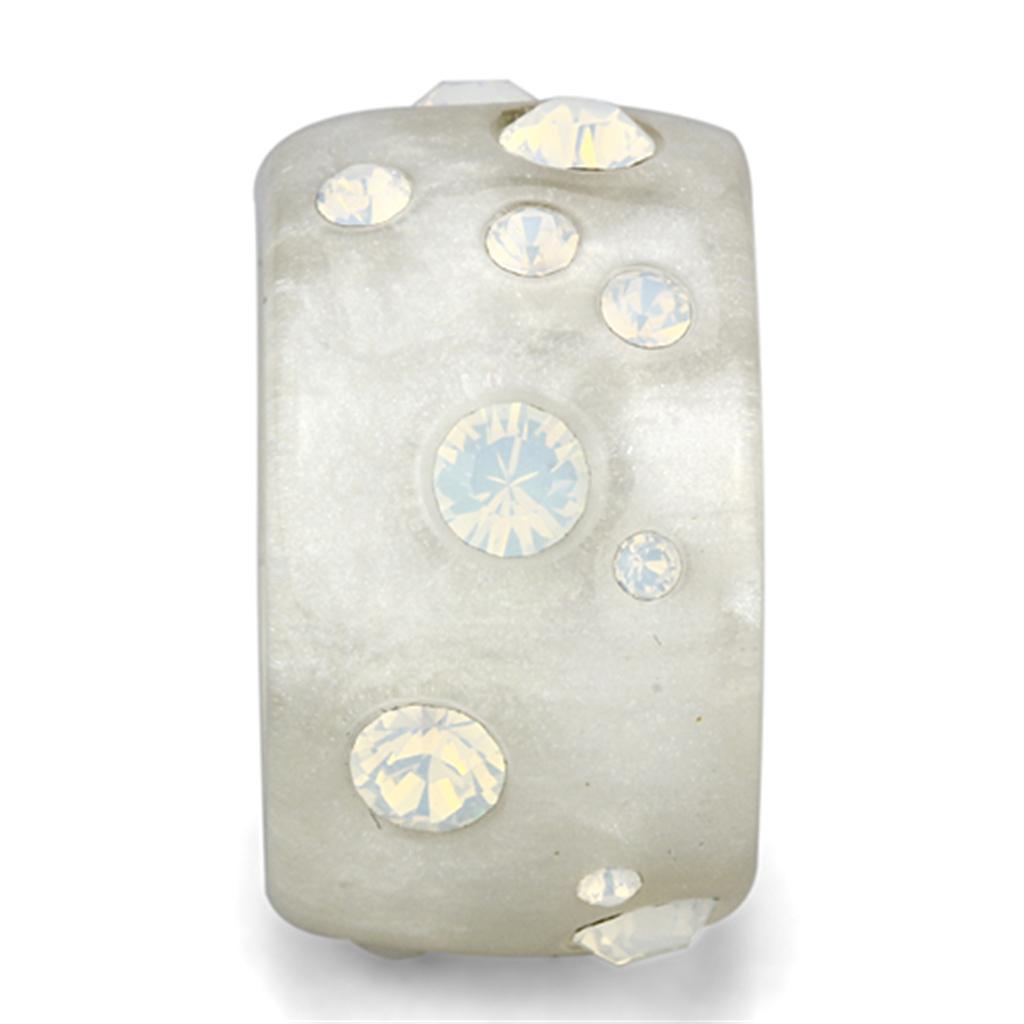 VL078 - Resin Ring with Top Grade Crystal in Aurora Borealis (Rainbow Effect)-3