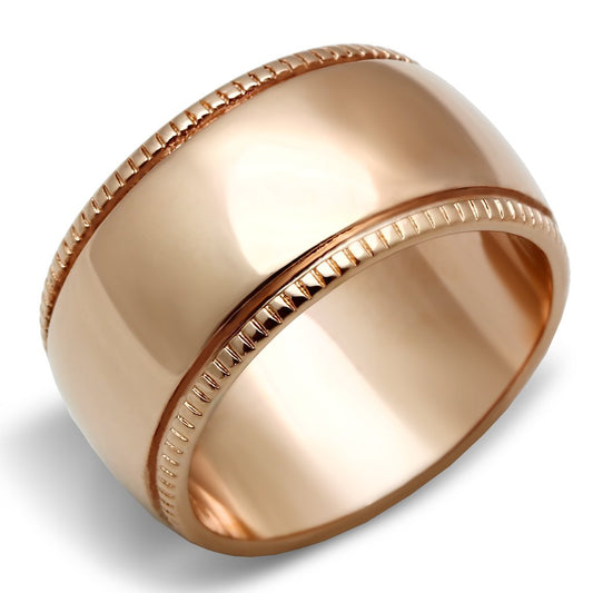 GL213 - IP Rose Gold(Ion Plating) Brass Ring with No Stone-0