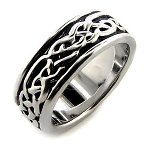 LO014 - Rhodium Brass Ring with No Stone-0