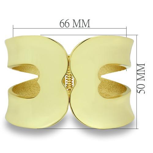 LO2122 - Flash Gold White Metal Bangle with No Stone-1