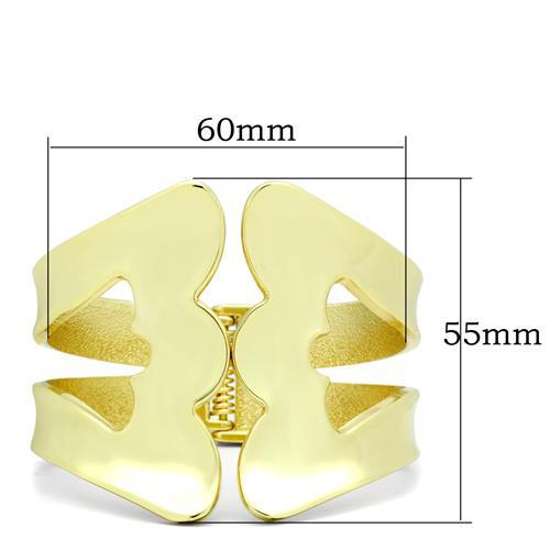 LO2123 - Flash Gold White Metal Bangle with No Stone-1