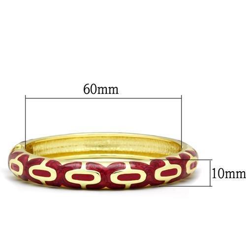 LO2130 - Flash Gold White Metal Bangle with Epoxy in No Stone-1