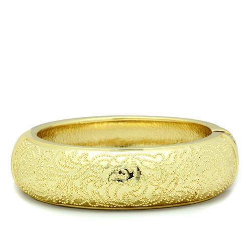 LO2132 - Flash Gold White Metal Bangle with No Stone-0