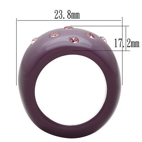 LO2386 - Resin Ring with Synthetic Synthetic Stone in Multi Color-2