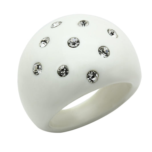 LO2389 - Resin Ring with Synthetic Synthetic Stone in Multi Color-0