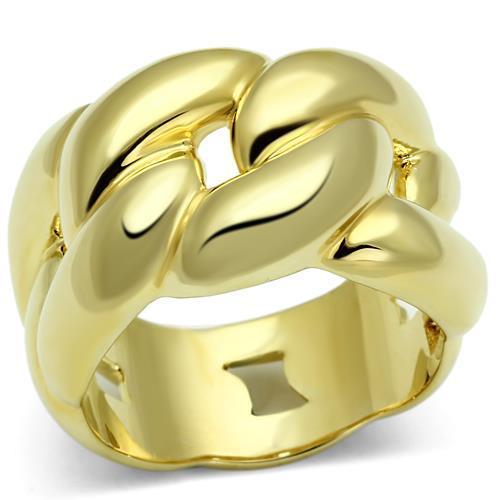 LO2491 - Gold Brass Ring with No Stone-0