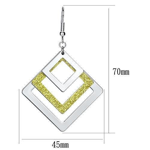 LO2659 - Rhodium Iron Earrings with No Stone-1