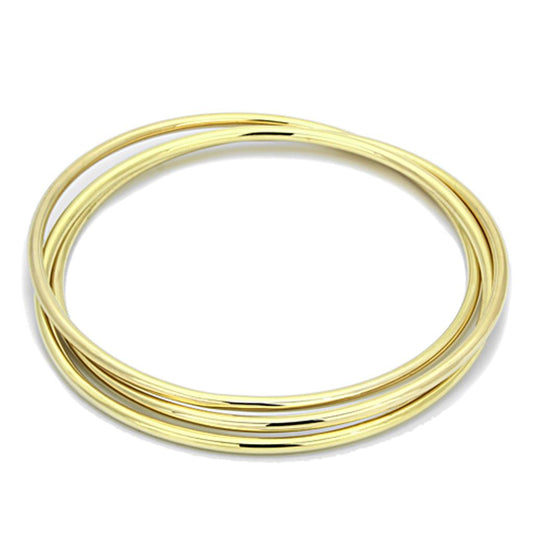LO3070 - Gold Brass Bangle with No Stone-0