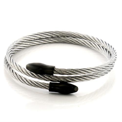 LO328 - Stainless Steel Bangle with No Stone-0