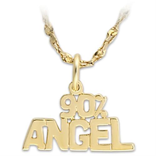 LO341 - Gold Brass Pendant with No Stone-0