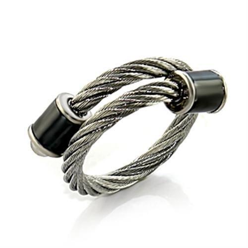 LO394 - Stainless Steel Ring with No Stone-0