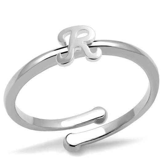 LO3995 - Rhodium Brass Ring with No Stone-0