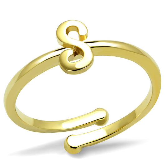 LO4014 - Flash Gold Brass Ring with No Stone-0