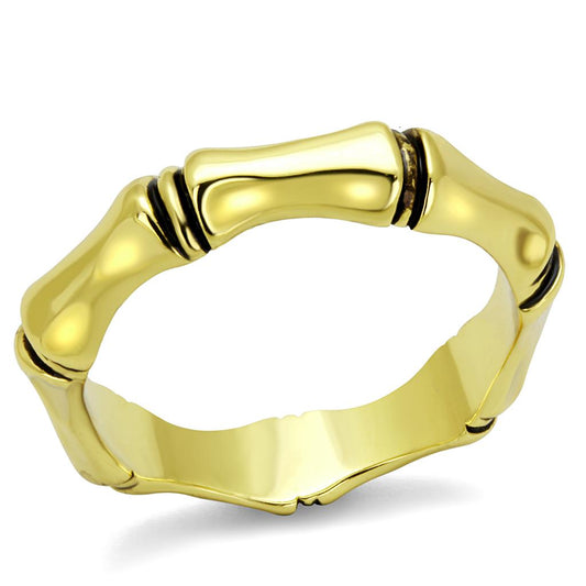 LO4099 - Gold Brass Ring with Epoxy in Jet-0