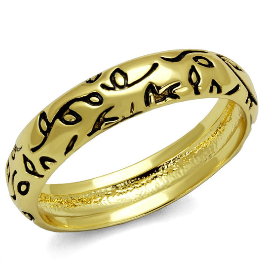 LO4106 - Gold Brass Ring with Epoxy in Jet-0