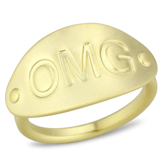 LO4243 - Matte Gold Brass Ring with No Stone-0