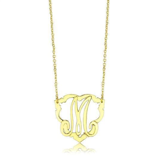 LO4688 - Flash Gold Brass Necklace with No Stone-0