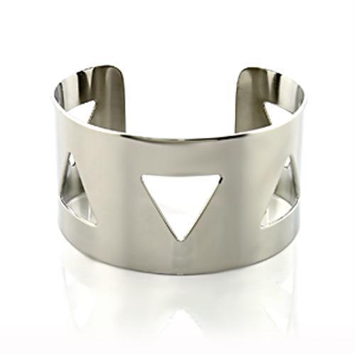 LO480 Stainless Steel Bangle with No Stone in No Stone-0