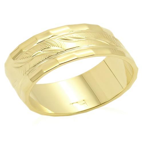 LO983 - Gold Brass Ring with No Stone-0