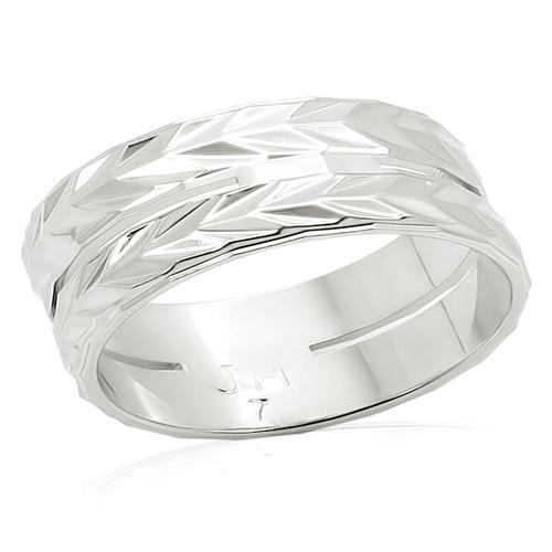 LO984 - Imitation Rhodium Brass Ring with No Stone-0