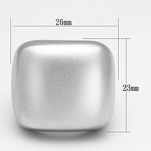 LOA845 - Matte Rhodium Brass Ring with No Stone-1