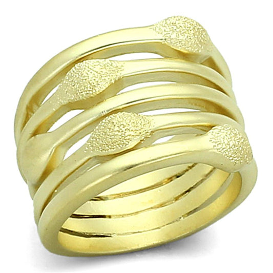 LOA898 - Matte Gold Brass Ring with No Stone-0