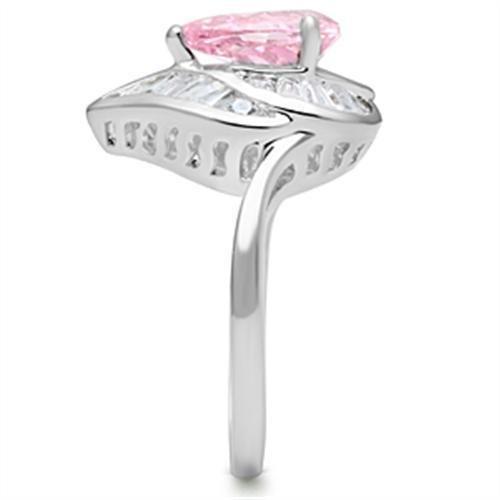 SS011 - Silver 925 Sterling Silver Ring with AAA Grade CZ in Rose-3