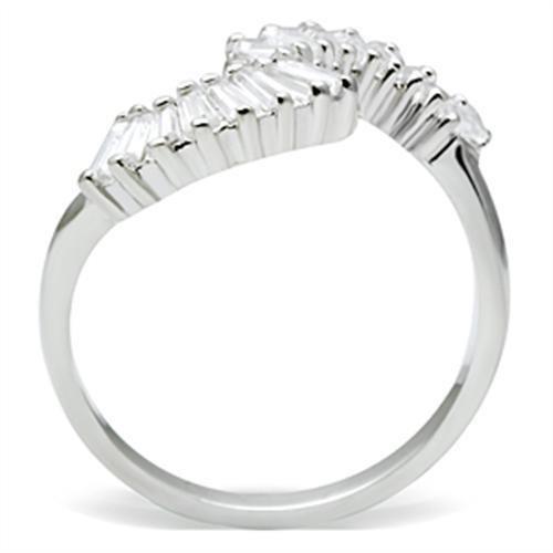 SS047 - Silver 925 Sterling Silver Ring with AAA Grade CZ in Clear-2