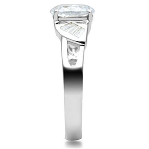 SS048 - Silver 925 Sterling Silver Ring with AAA Grade CZ in Clear-3