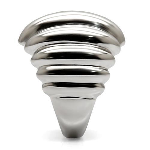 TK035 - High polished (no plating) Stainless Steel Ring with No Stone-4