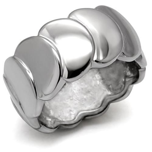 TK049 - High polished (no plating) Stainless Steel Ring with No Stone-0